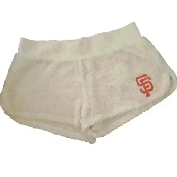 MLB San Francisco Giants Women's White Terry Cloth Sleep Lounge Shorts M - Picture 1 of 7